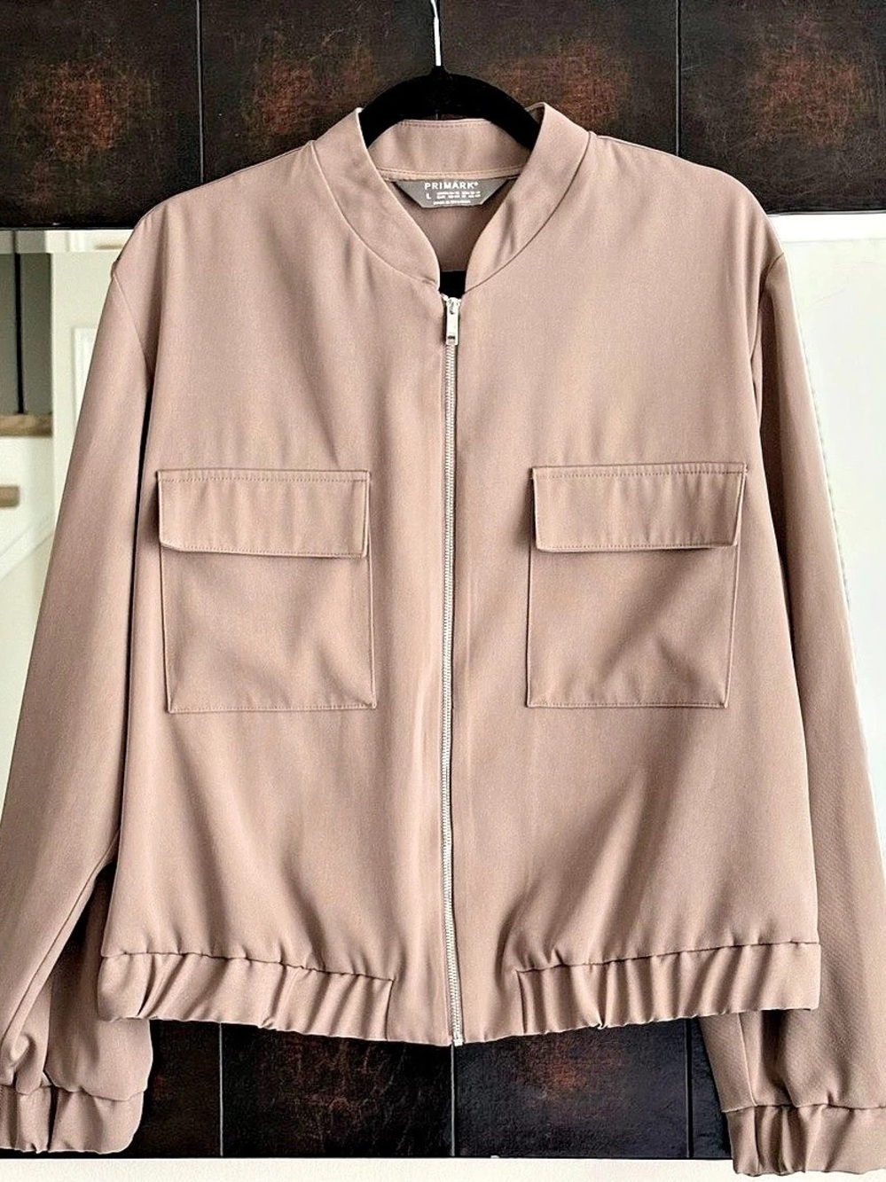 Primark Women's Side Stripe Bomber Jacket in Brown (Neutral) Size Large
